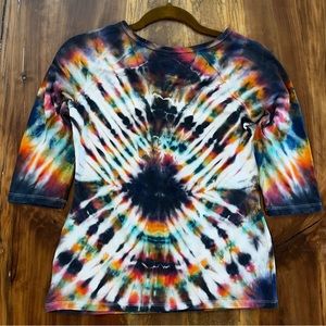 New Hanes ComfortSoft base shirt custom tie dye